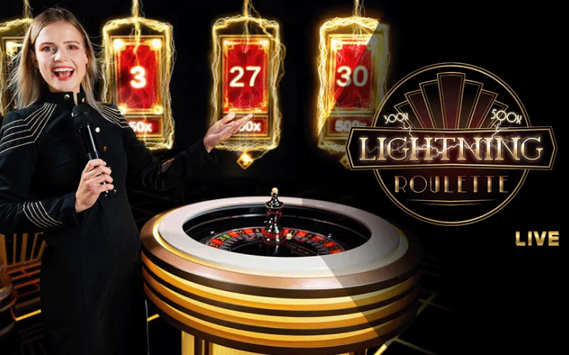 Sinta a eletricidade dos multiplicadores na Lightning Roulette da Bet365 Brasil.