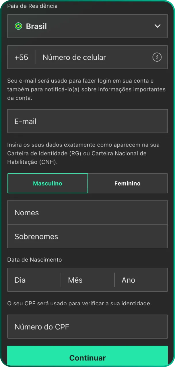 Use informações atualizadas e preencha seus dados pessoais para segurança na Bet365.